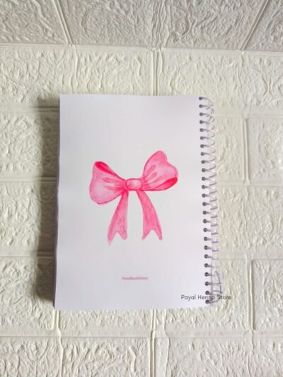 Pink Bow Spiral Notebook A5 - 150 pages