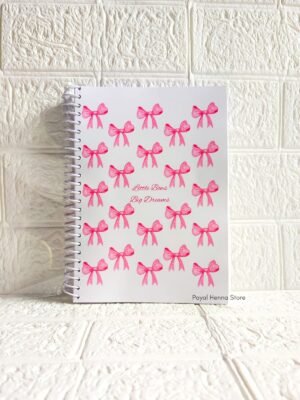 Pink Bow Spiral Notebook A5 - 150 pages